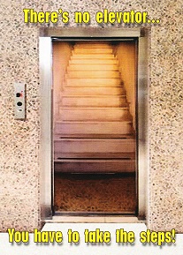 There's No Elevator, Take The Steps Card - Click Image to Close